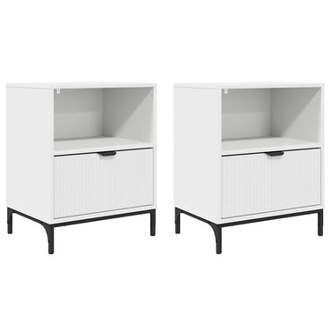 vidaXL Nachttisch 2 pcs Weiß 49 x 36 x 61 cm Holzwerkstoff