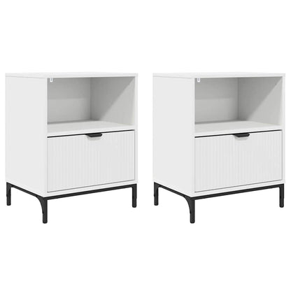 vidaXL Nachttisch 2 pcs Weiß 49 x 36 x 61 cm Holzwerkstoff