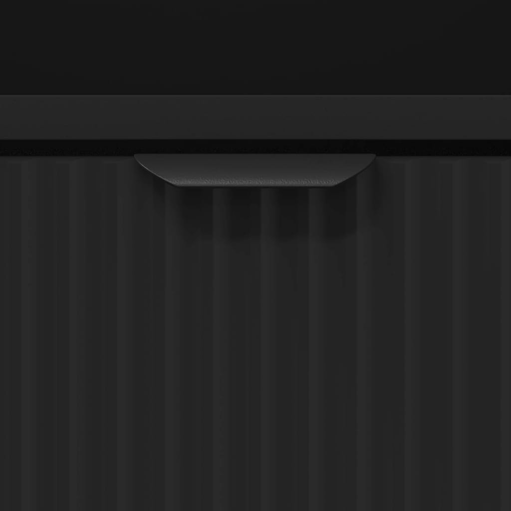 Nachttisch mit Schubladen Schwarz 49 x 36 x 61 cm Holzwerkstoff