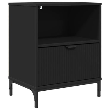 vidaXL Nachttisch mit Schubladen Schwarz 49 x 36 x 61 cm Holzwerkstoff