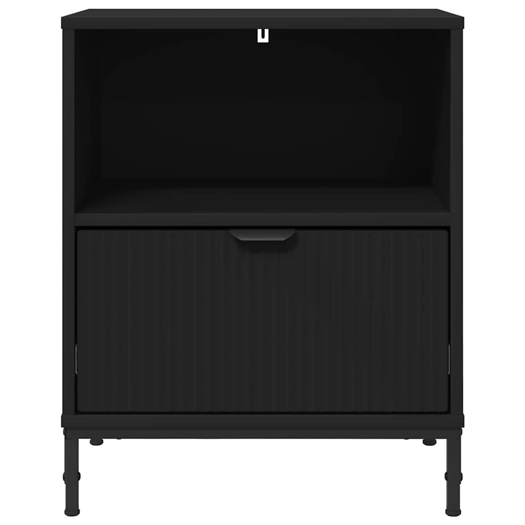 Nachttisch 2 pcs Schwarz 49 x 36 x 61 cm Holzwerkstoff