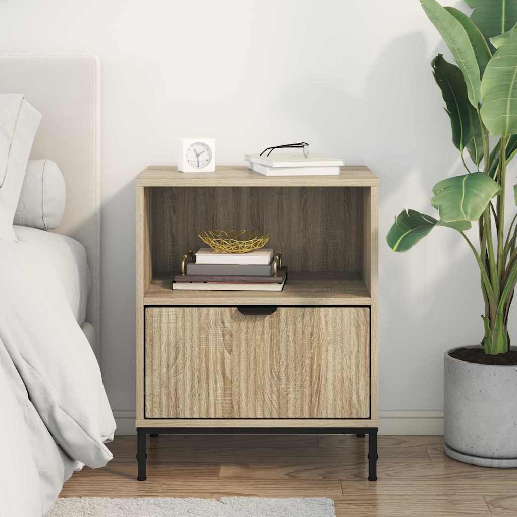 vidaXL Nachttisch Sonoma-Eiche 49 x 36 x 61 cm Holzwerkstoff
