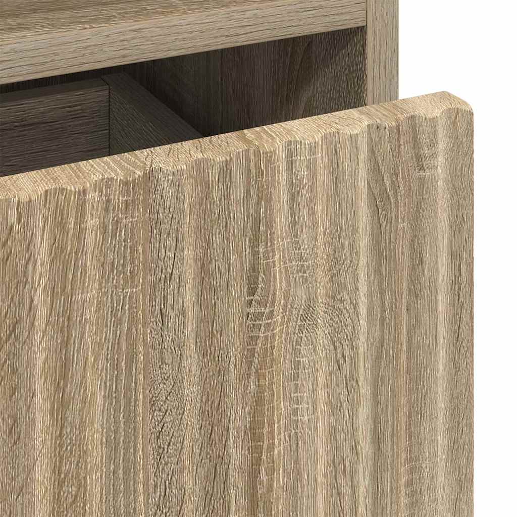 vidaXL Nachttisch 2 pcs Sonoma-Eiche 49 x 36 x 61 cm Holzwerkstoff