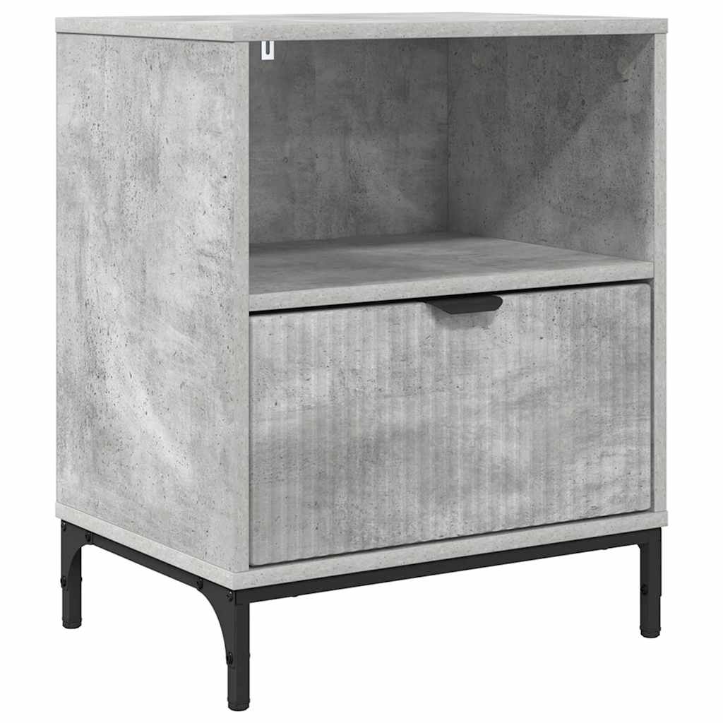 vidaXL Nachttisch Betongrau 49 x 36 x 61 cm Holzwerkstoff