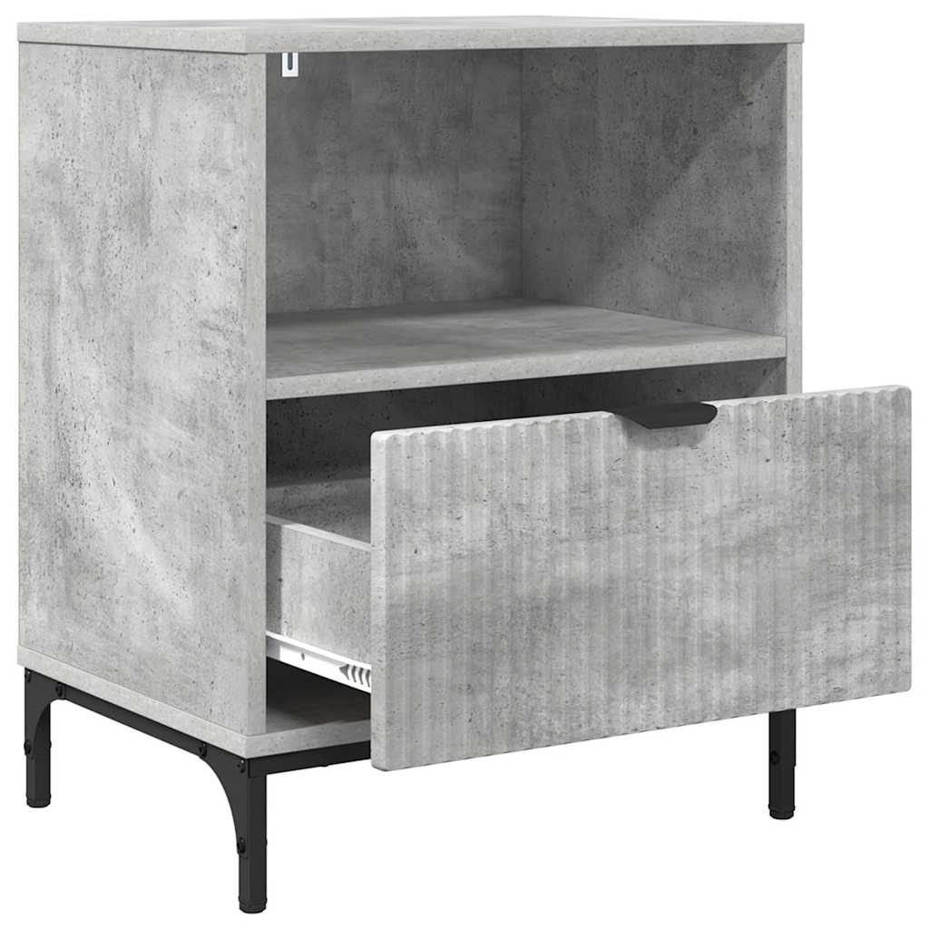 vidaXL Nachttisch Betongrau 49 x 36 x 61 cm Holzwerkstoff