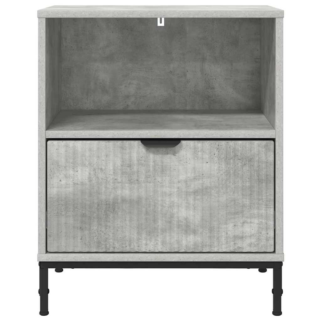 vidaXL Nachttisch Betongrau 49 x 36 x 61 cm Holzwerkstoff