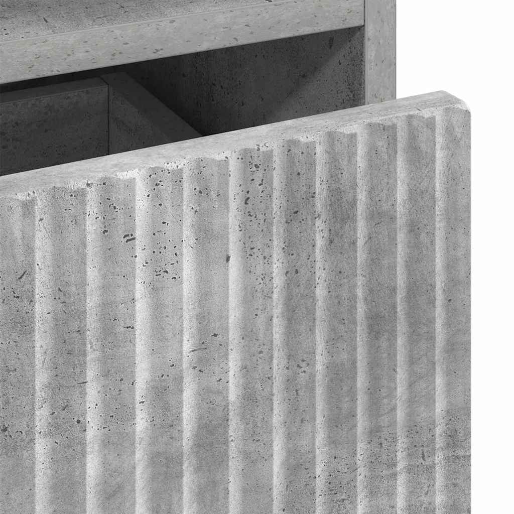 Nachttisch 2 pcs Betongrau 49 x 36 x 61 cm Holzwerkstoff