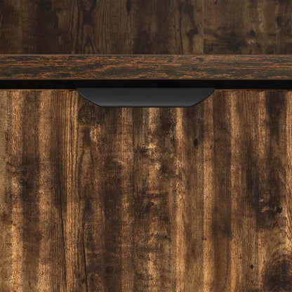 vidaXL Nachttisch 2 pcs Räuchereiche 49 x 36 x 61 cm Holzwerkstoff