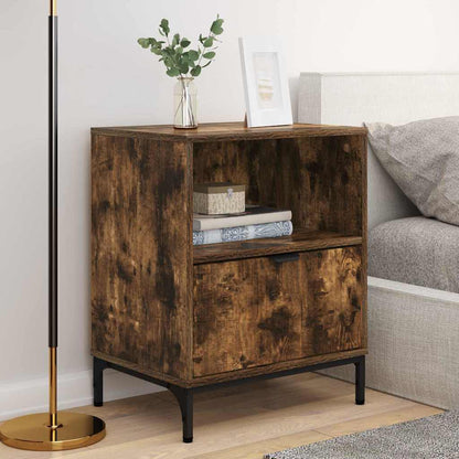 vidaXL Nachttisch 2 pcs Räuchereiche 49 x 36 x 61 cm Holzwerkstoff