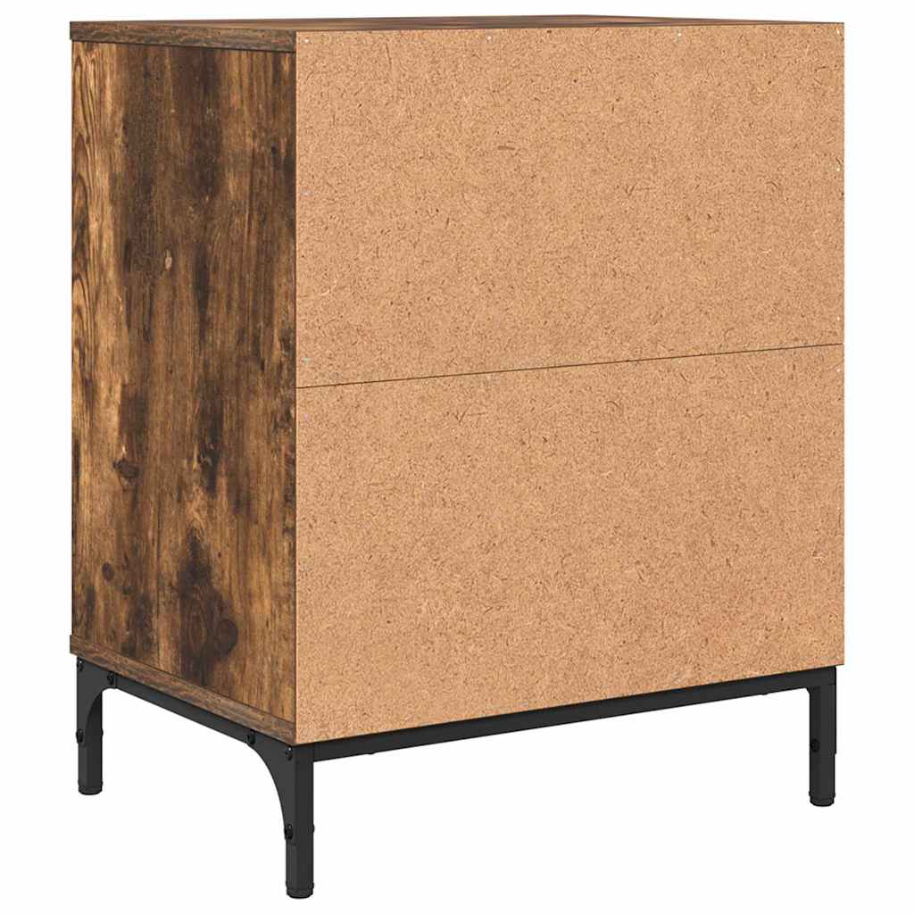 vidaXL Nachttisch 2 pcs Räuchereiche 49 x 36 x 61 cm Holzwerkstoff