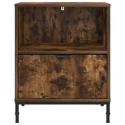 vidaXL Nachttisch 2 pcs Räuchereiche 49 x 36 x 61 cm Holzwerkstoff