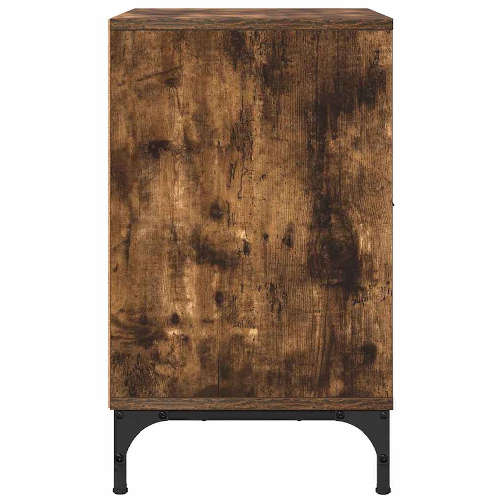 vidaXL Nachttisch 2 pcs Räuchereiche 49 x 36 x 61 cm Holzwerkstoff