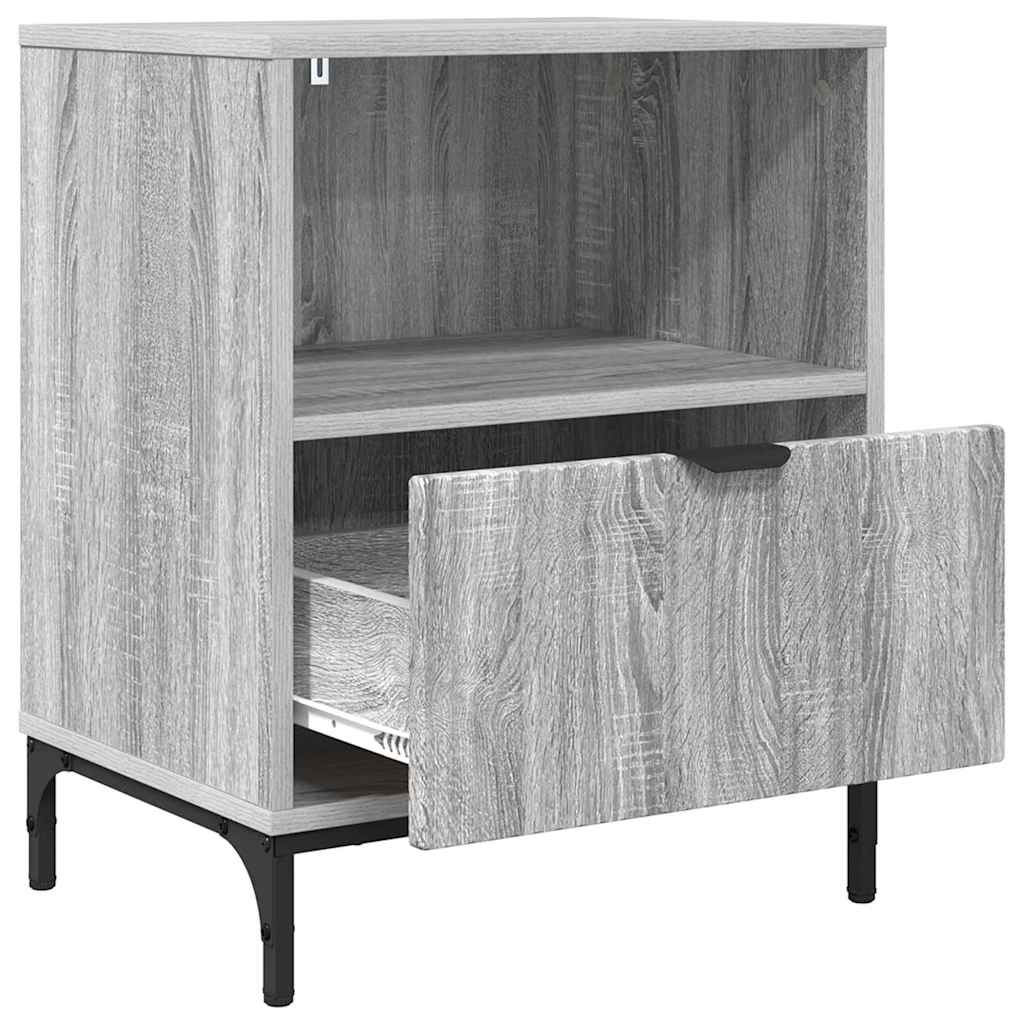 vidaXL Nachttisch Grau Sonoma 49 x 36 x 61 cm Holzwerkstoff