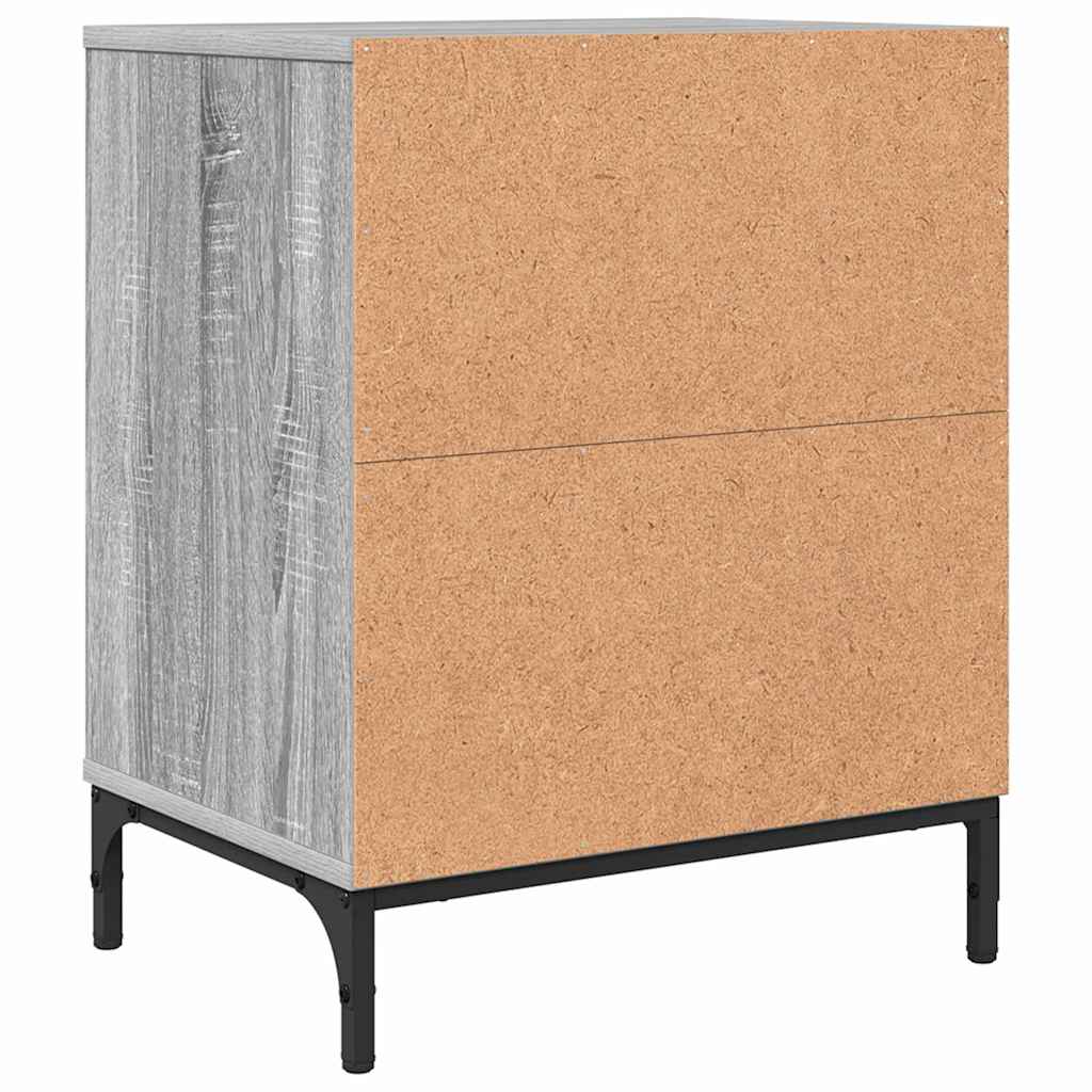 vidaXL Nachttisch Grau Sonoma 49 x 36 x 61 cm Holzwerkstoff