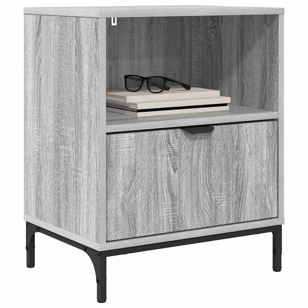 vidaXL Nachttisch Grau Sonoma 49 x 36 x 61 cm Holzwerkstoff