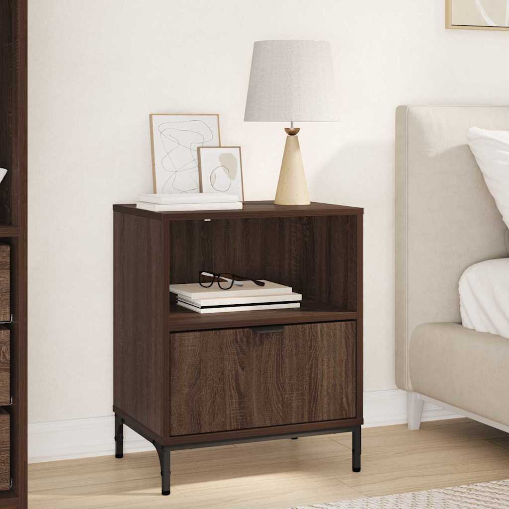 vidaXL Nachttisch Braun Eichen-Optik 49 x 36 x 61 cm Holzwerkstoff
