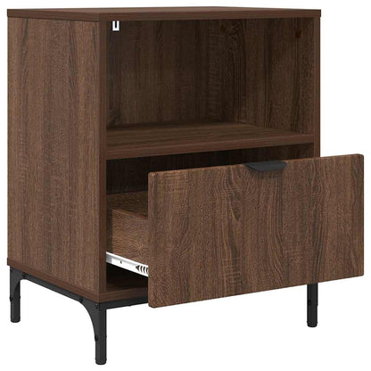 vidaXL Nachttisch 2 pcs Braun Eichen-Optik 49 x 36 x 61 cm