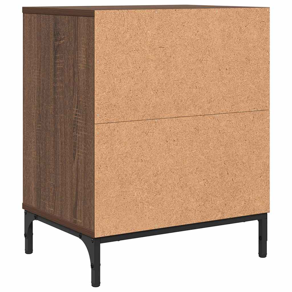 vidaXL Nachttisch 2 pcs Braun Eichen-Optik 49 x 36 x 61 cm