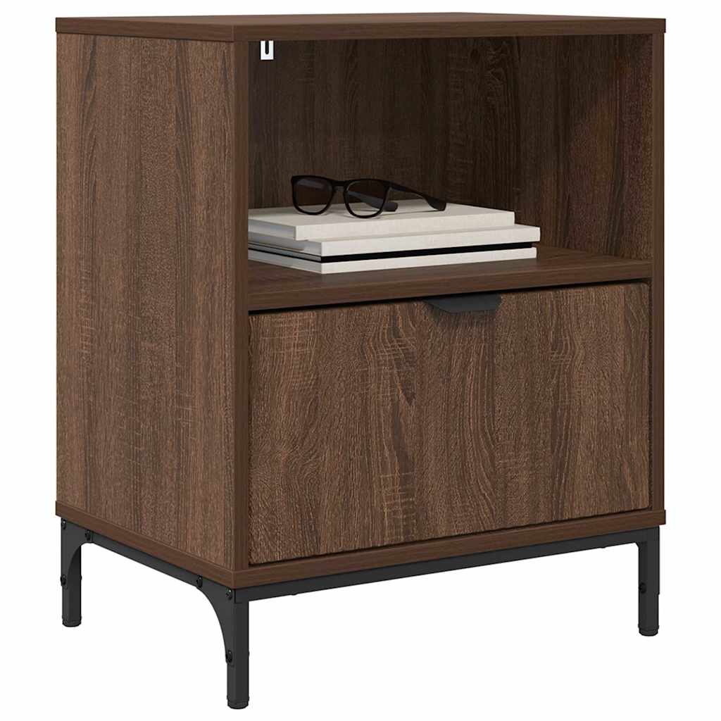 vidaXL Nachttisch 2 pcs Braun Eichen-Optik 49 x 36 x 61 cm