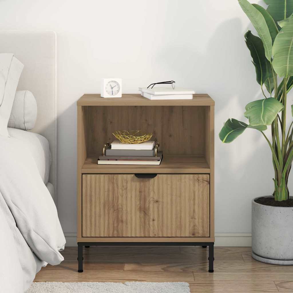 vidaXL Nachttisch Artisan-Eiche 49 x 36 x 61 cm Holzwerkstoff