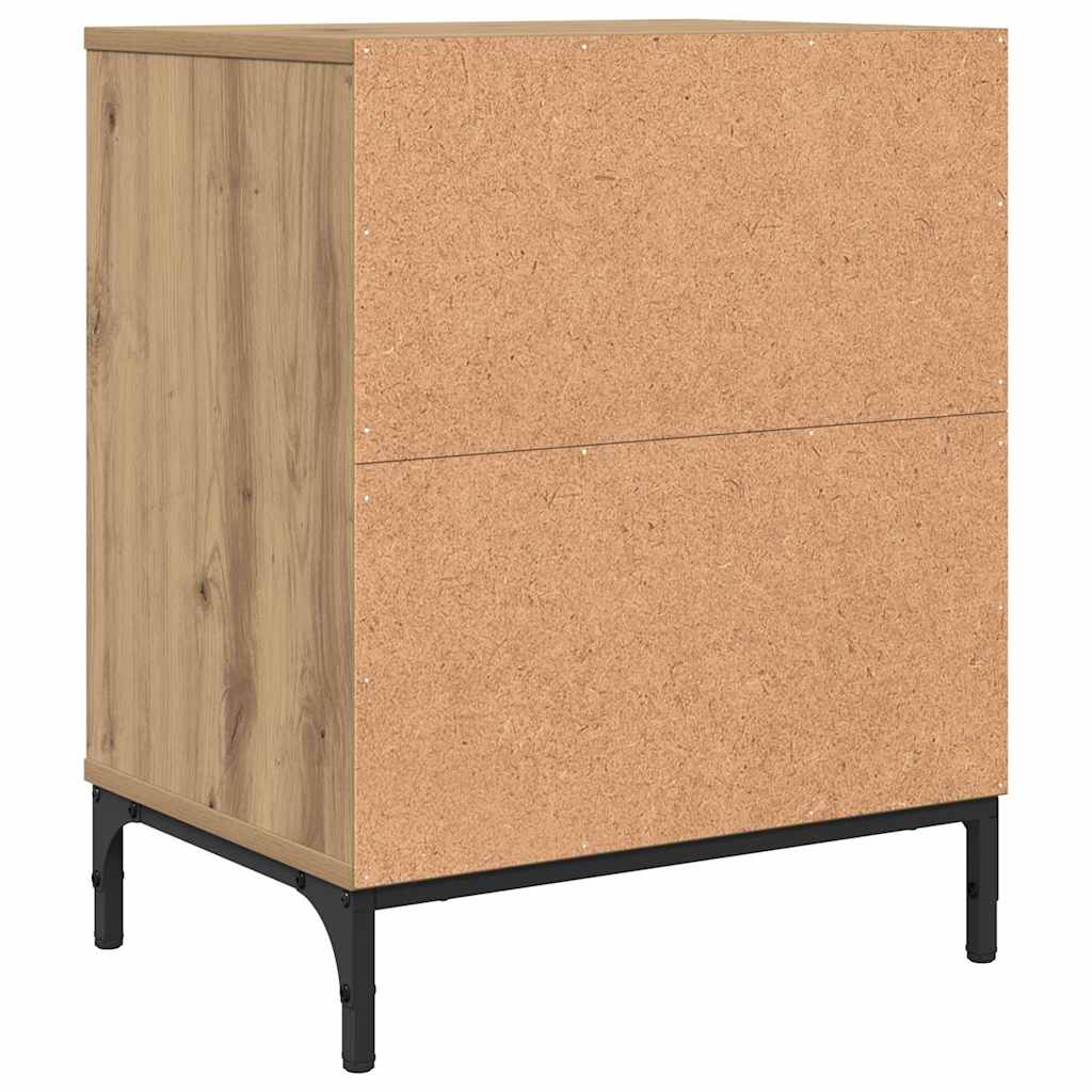 vidaXL Nachttisch 2 pcs Artisan-Eiche 49 x 36 x 61 cm Holzwerkstoff
