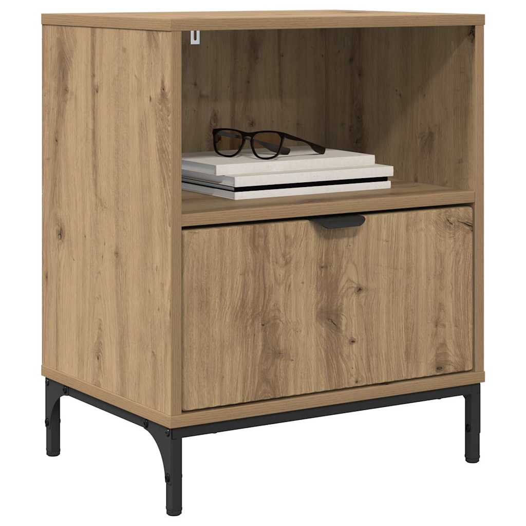 vidaXL Nachttisch 2 pcs Artisan-Eiche 49 x 36 x 61 cm Holzwerkstoff