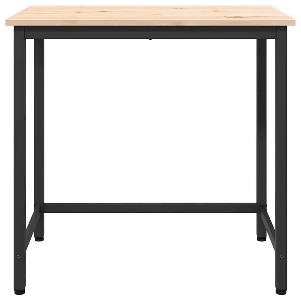vidaXL Tisch Natur 80 x 50 x 77 cm Ingenieure Holz und Stahl