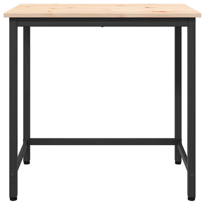 vidaXL Tisch Natur 80 x 50 x 77 cm Ingenieure Holz und Stahl
