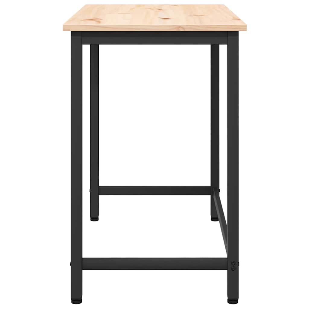 vidaXL Tisch Natur 80 x 50 x 77 cm Ingenieure Holz und Stahl