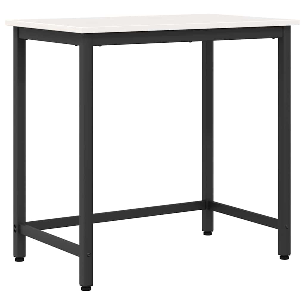 vidaXL Tisch Weiß 80 x 50 x 77 cm Ingenieure Holz und Stahl