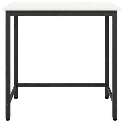 vidaXL Tisch Weiß 80 x 50 x 77 cm Ingenieure Holz und Stahl