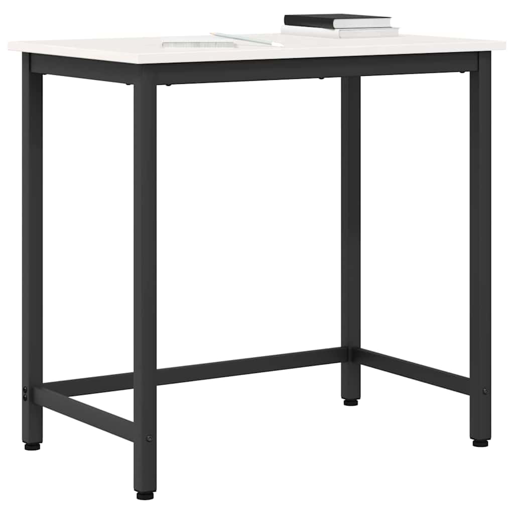 vidaXL Tisch Weiß 80 x 50 x 77 cm Ingenieure Holz und Stahl