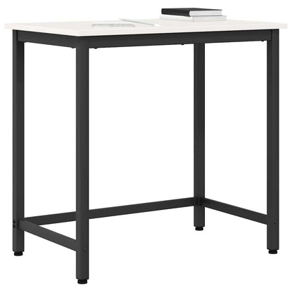 vidaXL Tisch Weiß 80 x 50 x 77 cm Ingenieure Holz und Stahl