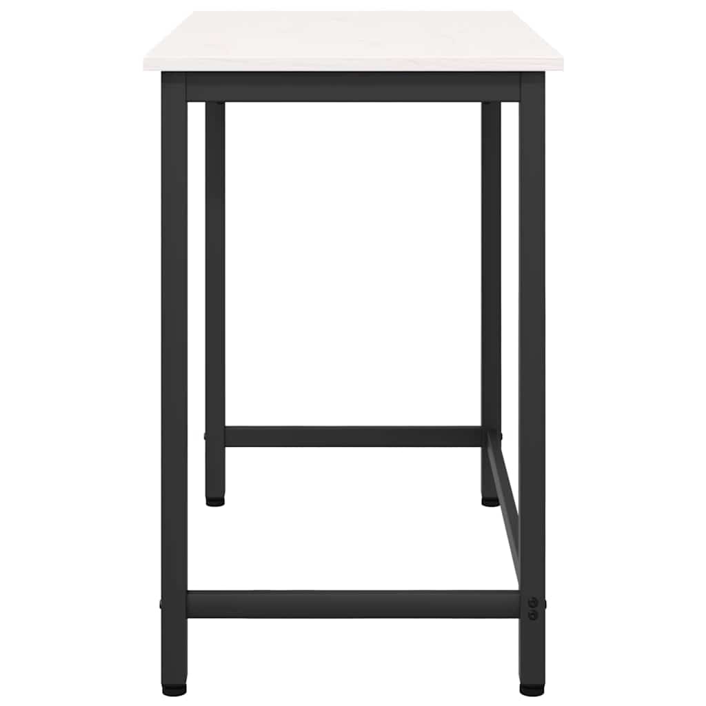 vidaXL Tisch Weiß 80 x 50 x 77 cm Ingenieure Holz und Stahl