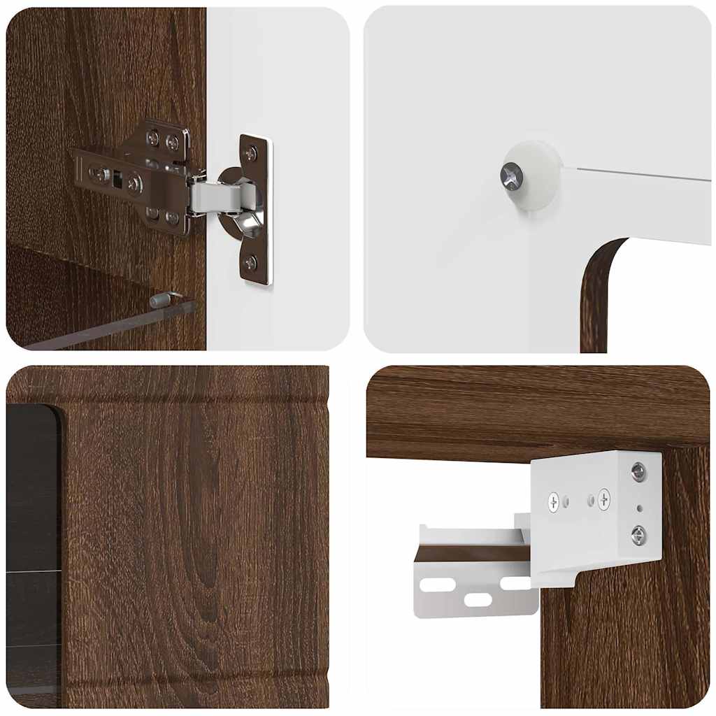 Holzschrank Braun Eichen-Optik 50 x 29 x 100 cm Holzwerkstoff