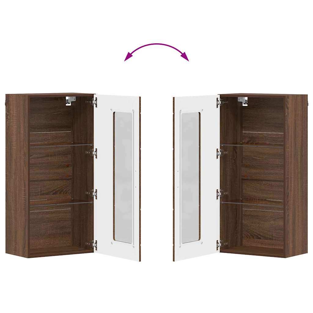 Holzschrank Braun Eichen-Optik 50 x 29 x 100 cm Holzwerkstoff