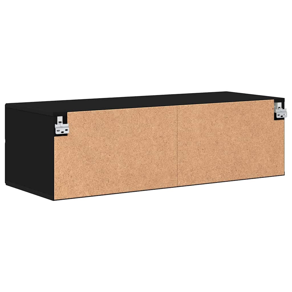 Holzschrank Schwarz 100,5 x 39 x 30 cm Holzwerkstoff