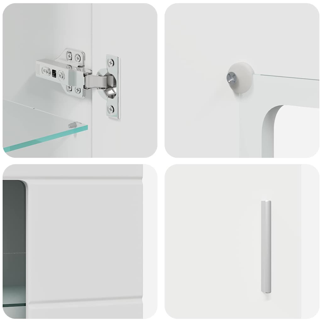 Sideboard mit Tür FLORIN Weiß 55,5 x 29 x 103 cm Holzwerkstoff