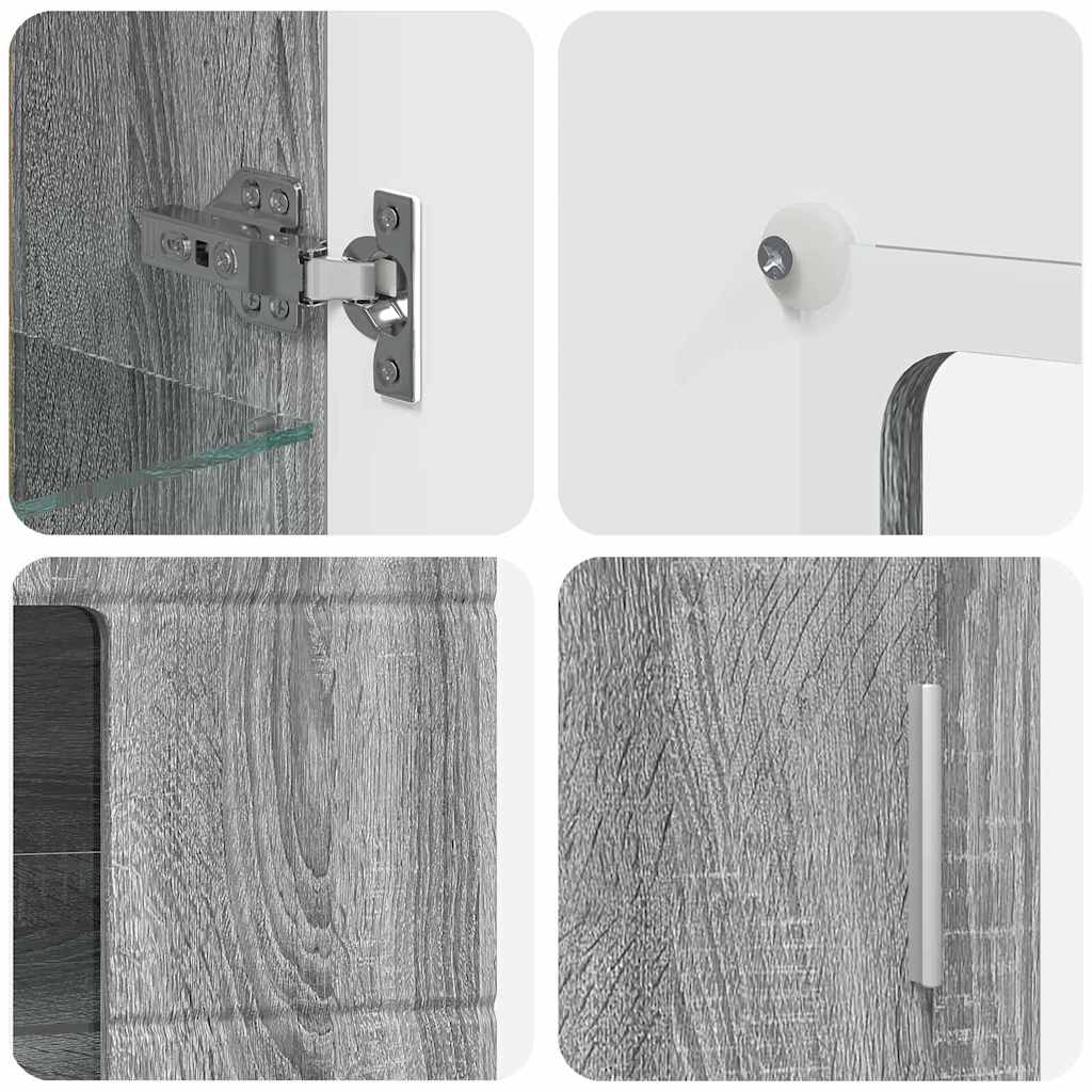 Sideboard FLORIN Graues Sonoma 55,5 x 29 x 103 cm Holzwerkstoff