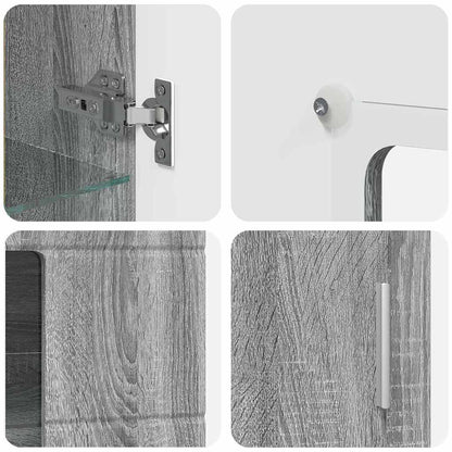 Sideboard FLORIN Graues Sonoma 55,5 x 29 x 103 cm Holzwerkstoff