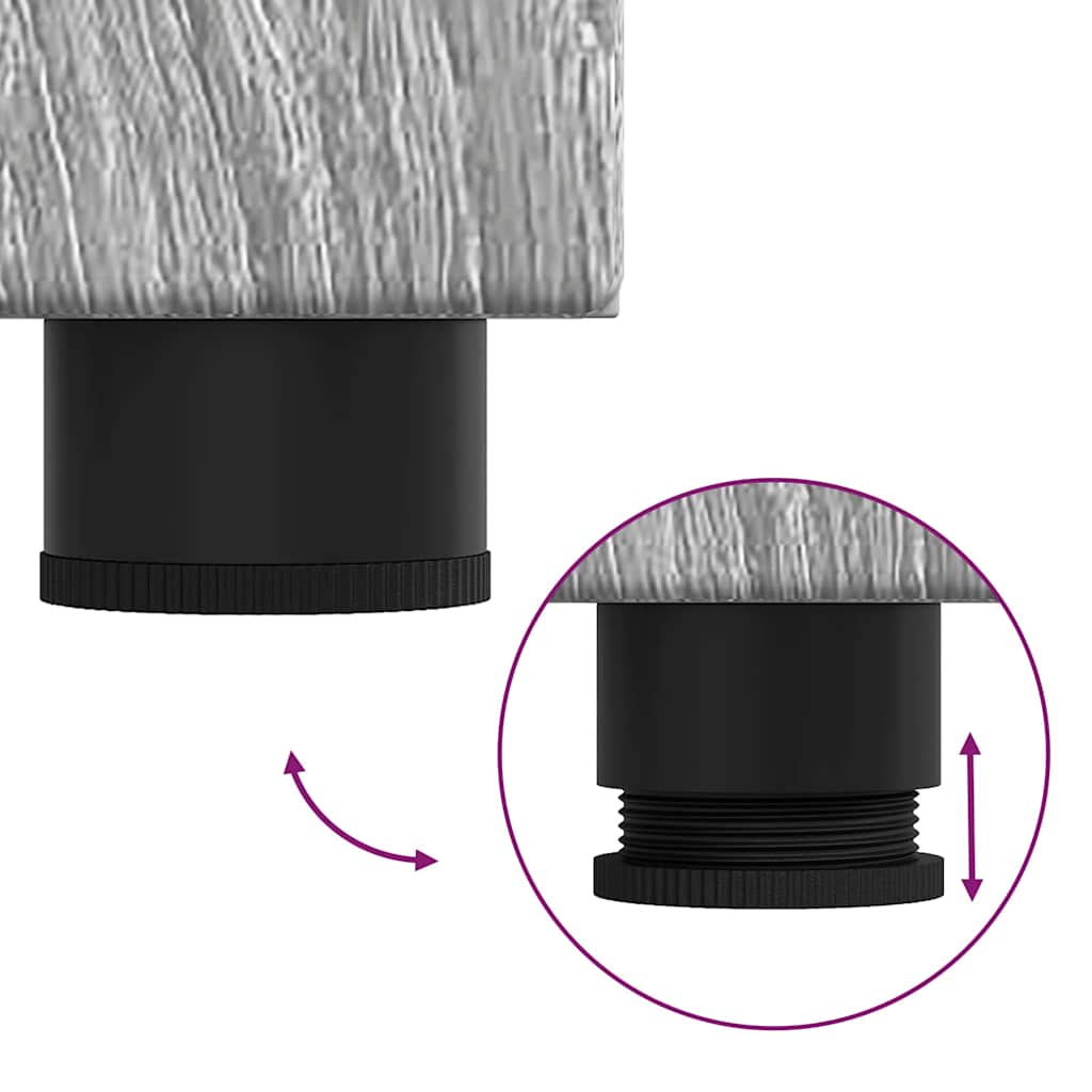 Sideboard FLORIN Graues Sonoma 55,5 x 29 x 103 cm Holzwerkstoff