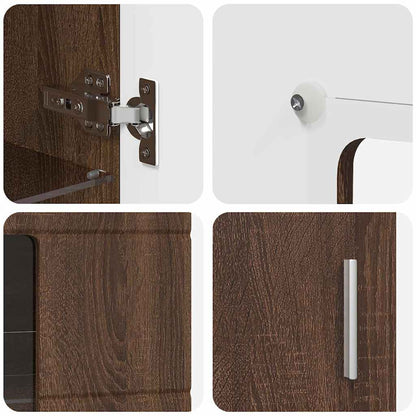 Sideboard mit Tür FLORIN Braun Eichen-Optik 55,5 x 29 x 103 cm