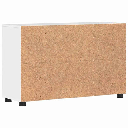 Sideboard mit Regal FLORIN Hochglanz Weiß 88,5 x 30,5 x 55,5 cm