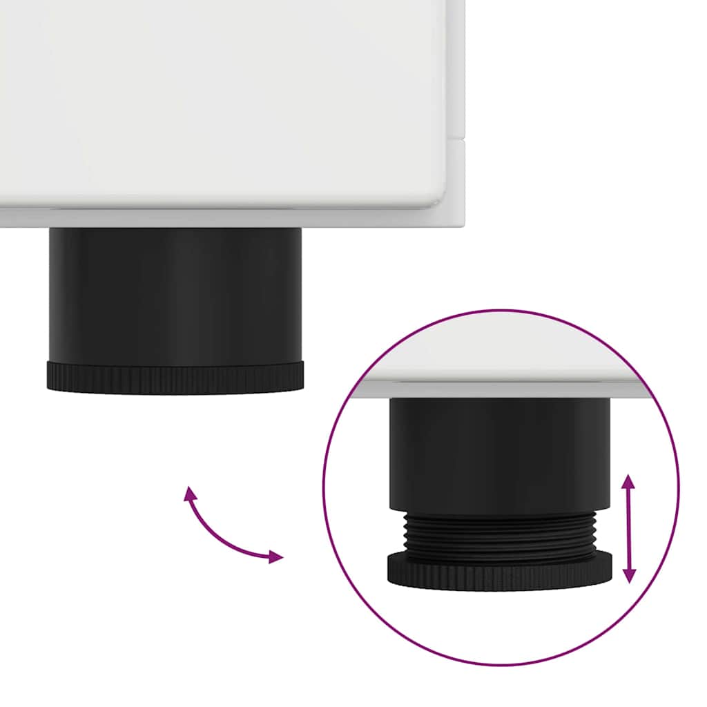 Sideboard mit Regal FLORIN Hochglanz Weiß 88,5 x 30,5 x 55,5 cm