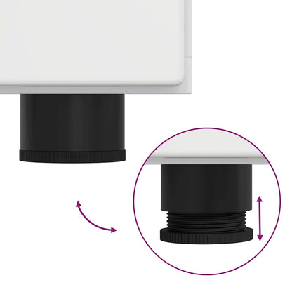 Sideboard mit Regal FLORIN Hochglanz Weiß 88,5 x 30,5 x 55,5 cm