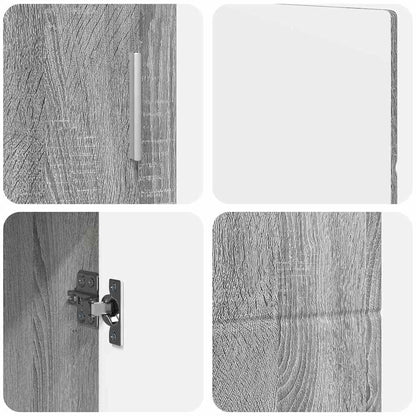 Sideboard mit Regal FLORIN Graues Sonoma 88,5 x 30,5 x 55,5 cm