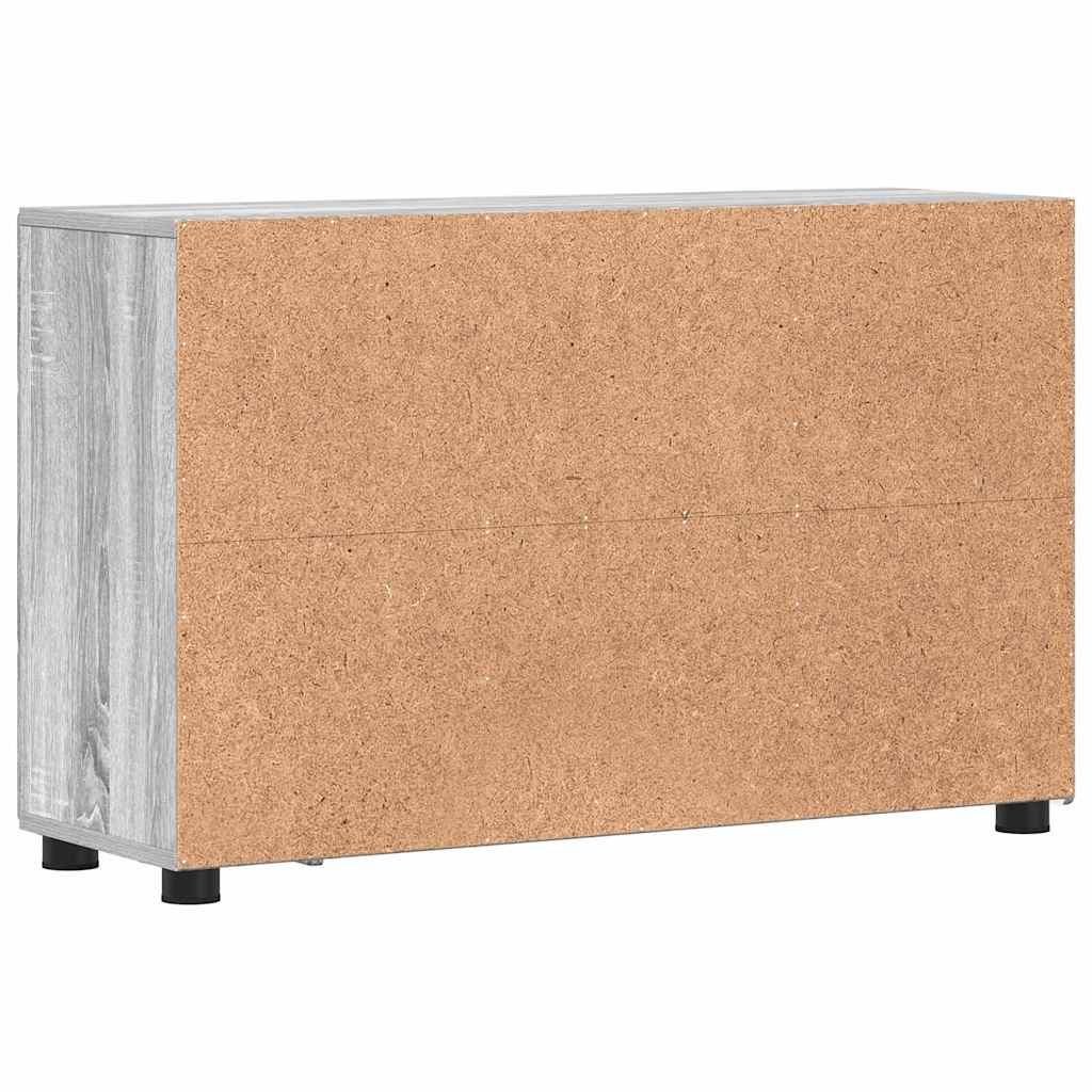 Sideboard mit Regal FLORIN Graues Sonoma 88,5 x 30,5 x 55,5 cm