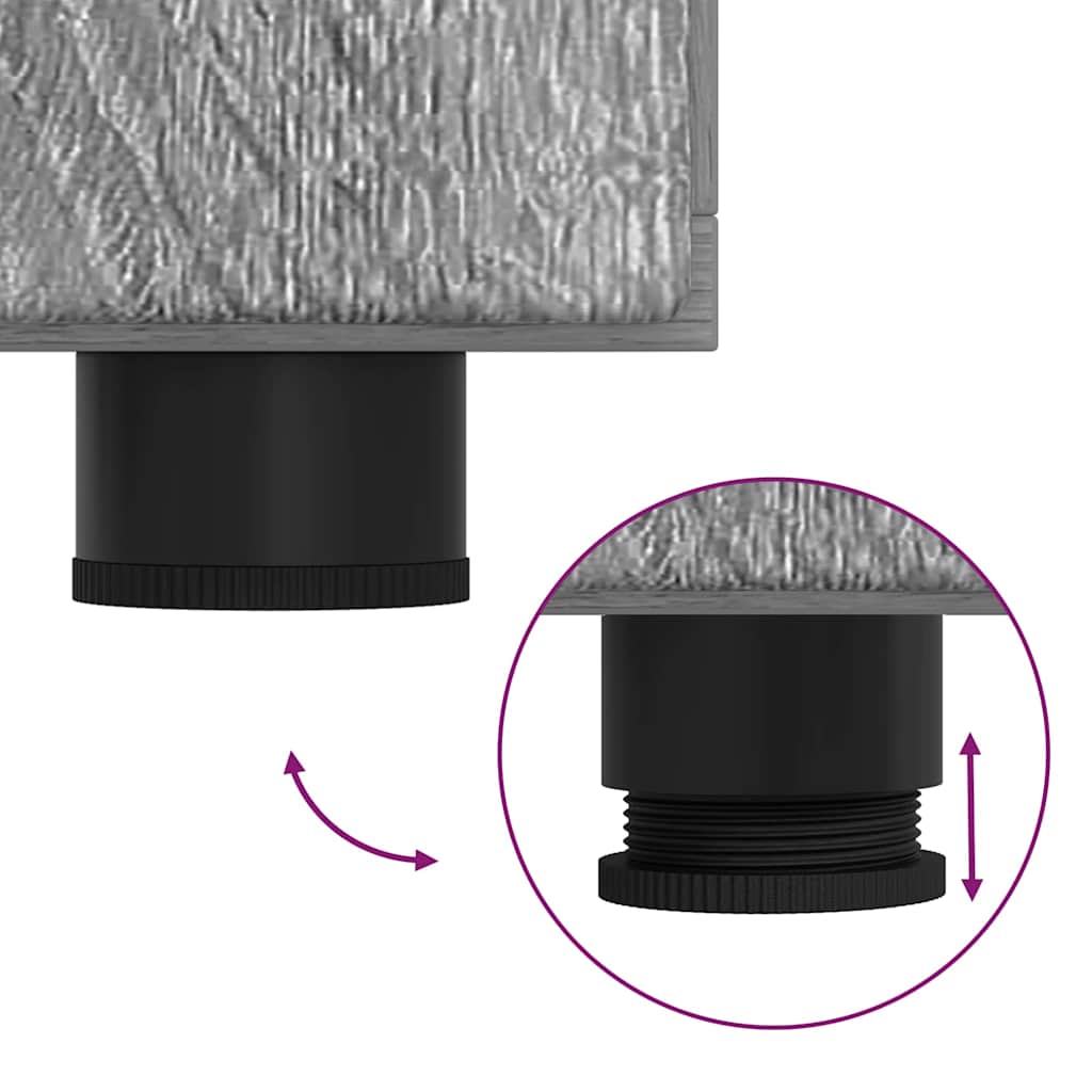 Sideboard mit Regal FLORIN Graues Sonoma 88,5 x 30,5 x 55,5 cm