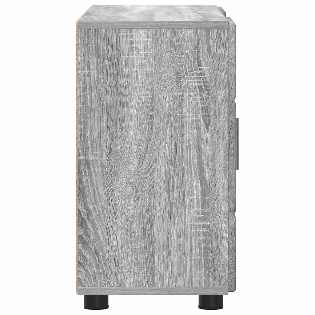 Sideboard mit Regal FLORIN Graues Sonoma 88,5 x 30,5 x 55,5 cm