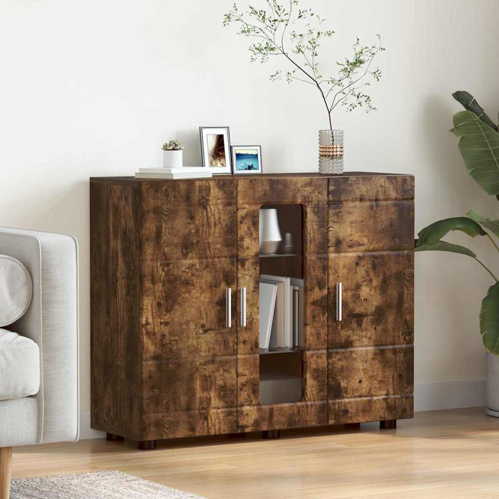 Holzschrank Geräucherte Eiche 88,5 x 30,5 x 73 cm Holzwerkstoff